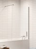 New Trendy Nesta parawan nawannowy ze wspornikiem prostopadłym 60x150 cm szkło przejrzyste P-0192-WP